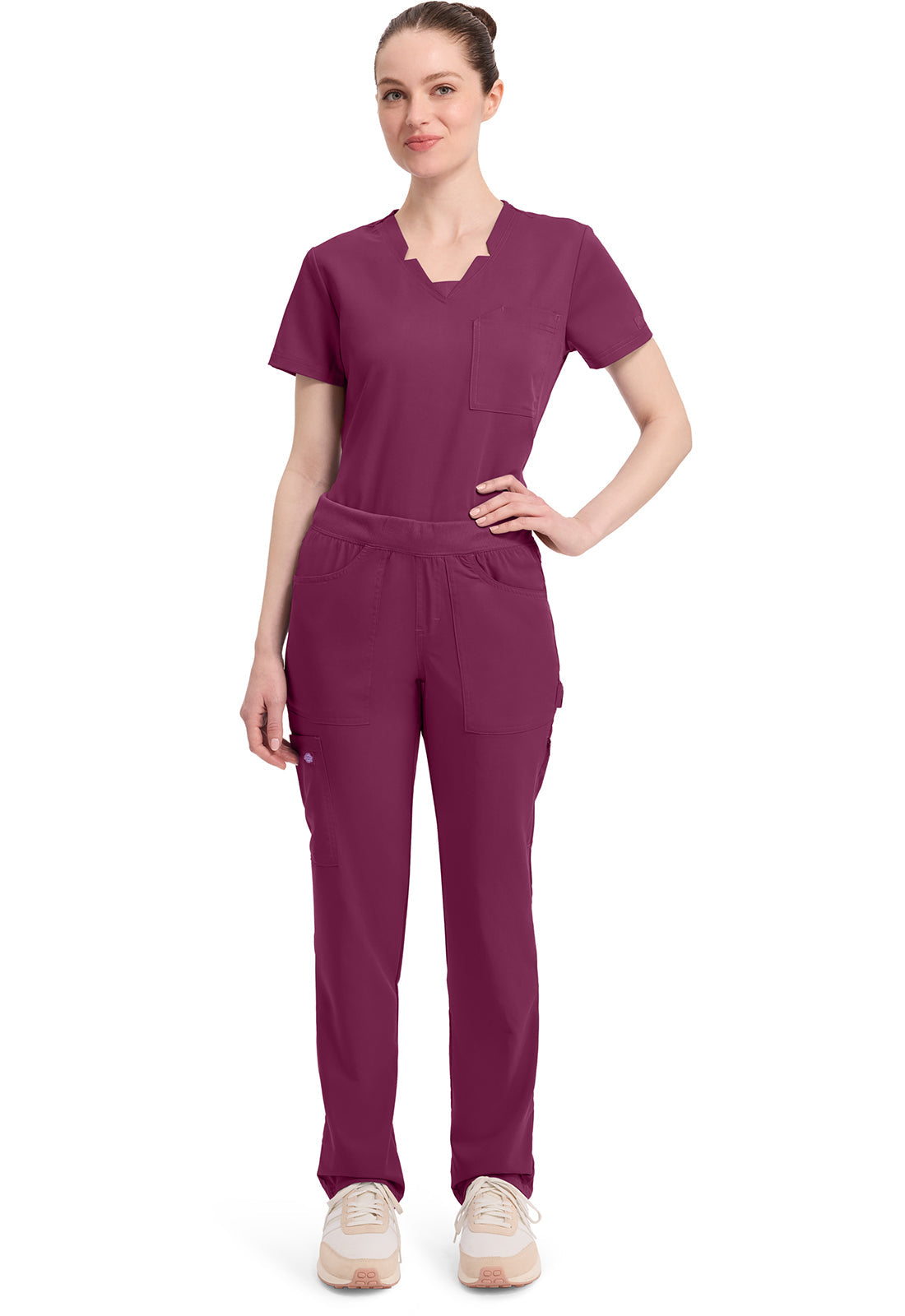 Balance DK135 Women's Mid Rise Tapered Leg Pull-on Scrub Pants image 2