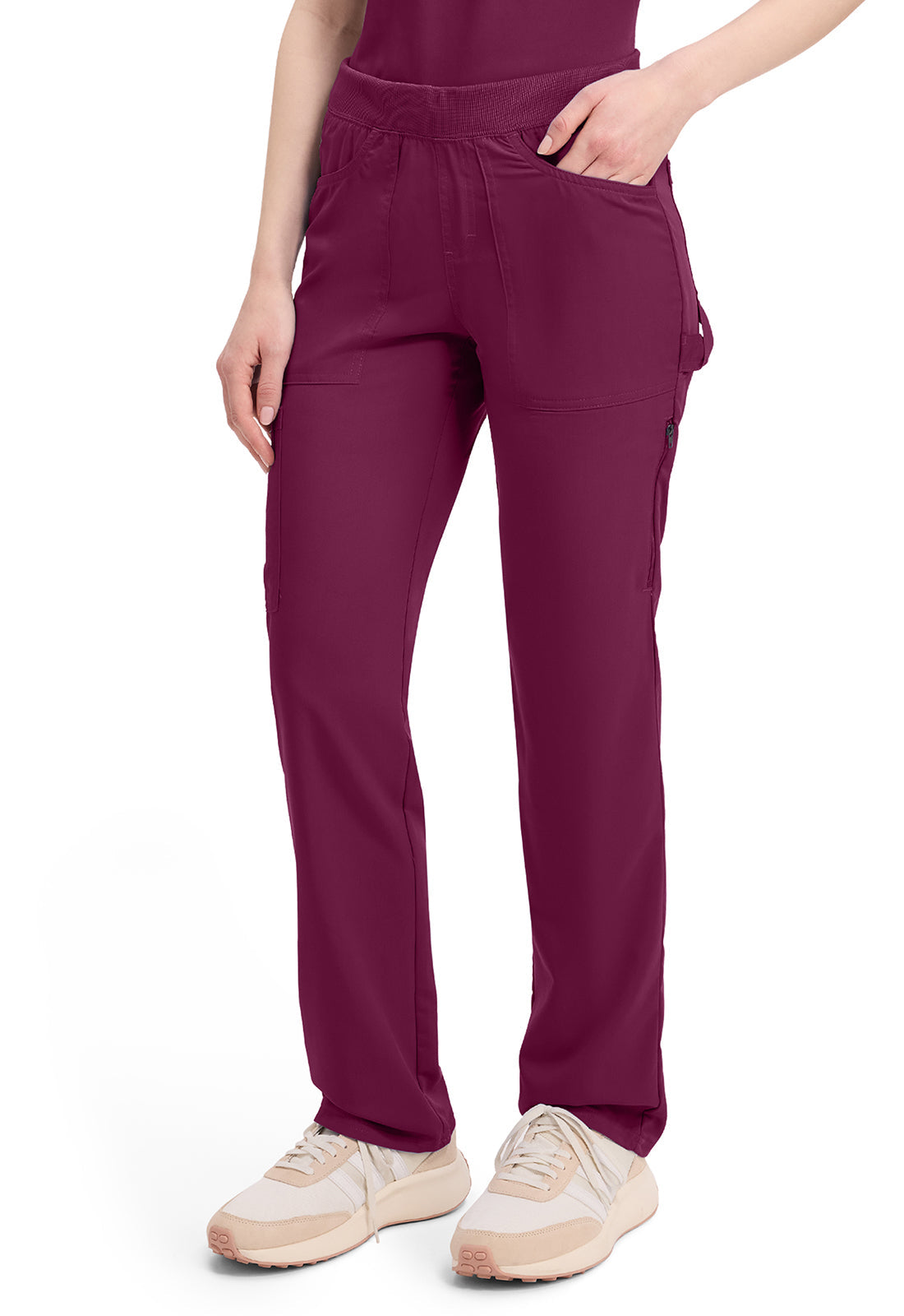 Balance DK135 Women's Mid Rise Tapered Leg Pull-on Scrub Pants image 3