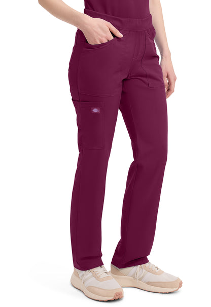 Balance DK135 Women's Mid Rise Tapered Leg Pull-on Scrub Pants Wine