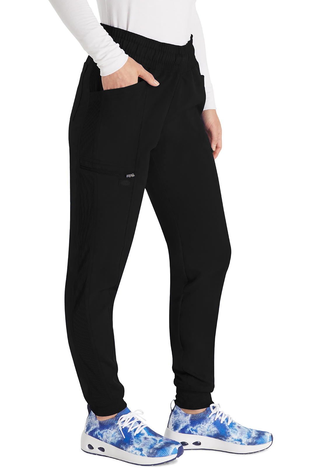 Balance DK155 Mid Rise Jogger Pants Black Model Image Left Side | Dickies