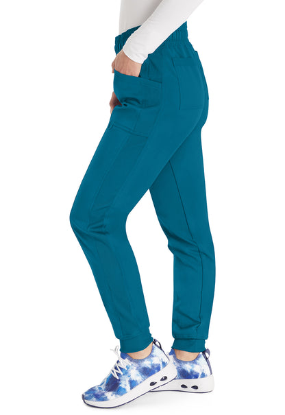 Balance DK155 Mid Rise Jogger Pants Caribbean Blue Model Image Right Side | Dickies