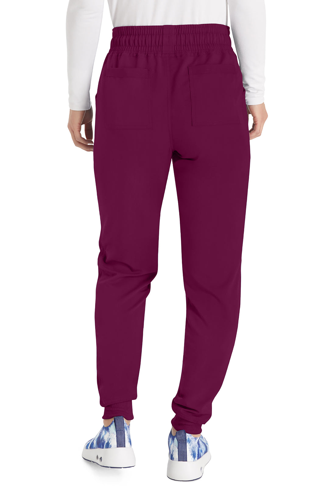 Balance DK155 Mid Rise Jogger Pants Wine Model Image Back | Dickies