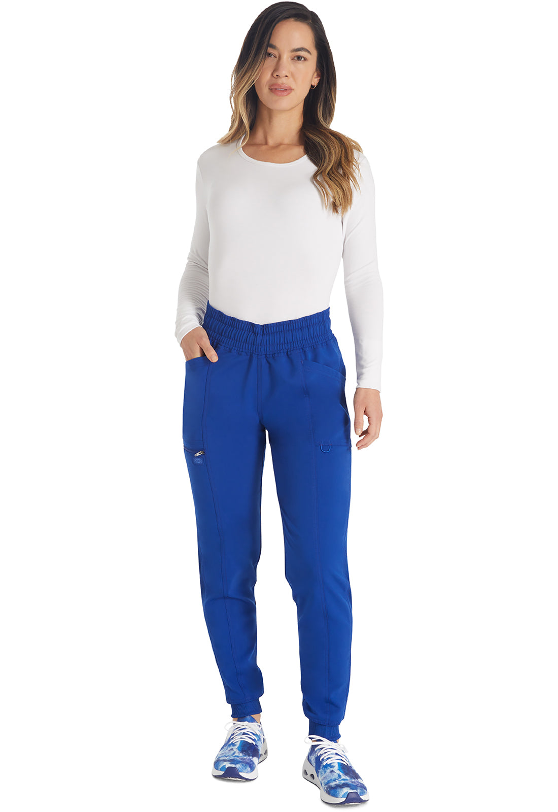 Balance DK155 Women's Mid Rise Jogger Scrub Pants Galaxy Blue