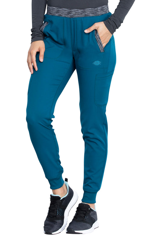 Dynamix DK185 Natural Rise Tapered Leg Jogger Pants Caribbean Blue Model Image Right Side | Dickies