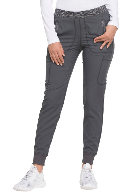 Dynamix DK185 Natural Rise Tapered Leg Jogger Pants Pewter Model Image Front | Dickies