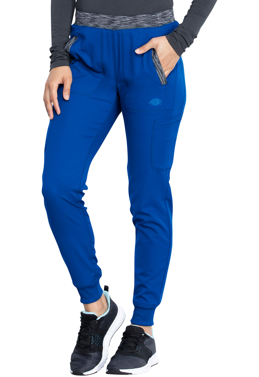 Dynamix DK185 Natural Rise Tapered Leg Jogger Pants Royal Model Image Right Side | Dickies