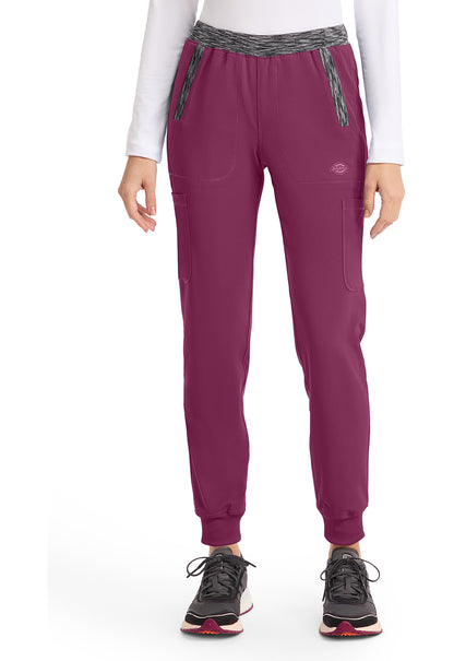 Dynamix DK185 Women's Natural Rise Tapered Leg Jogger Scrub Pants Wine