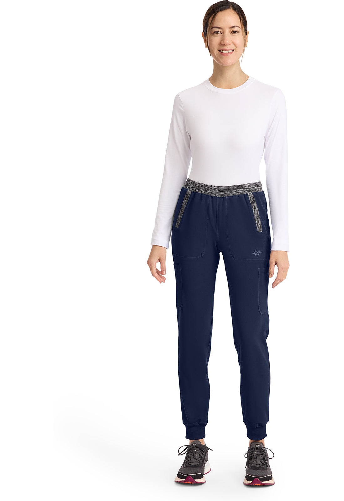 Dynamix DK185 Women's Natural Rise Tapered Leg Jogger Scrub Pants Navy