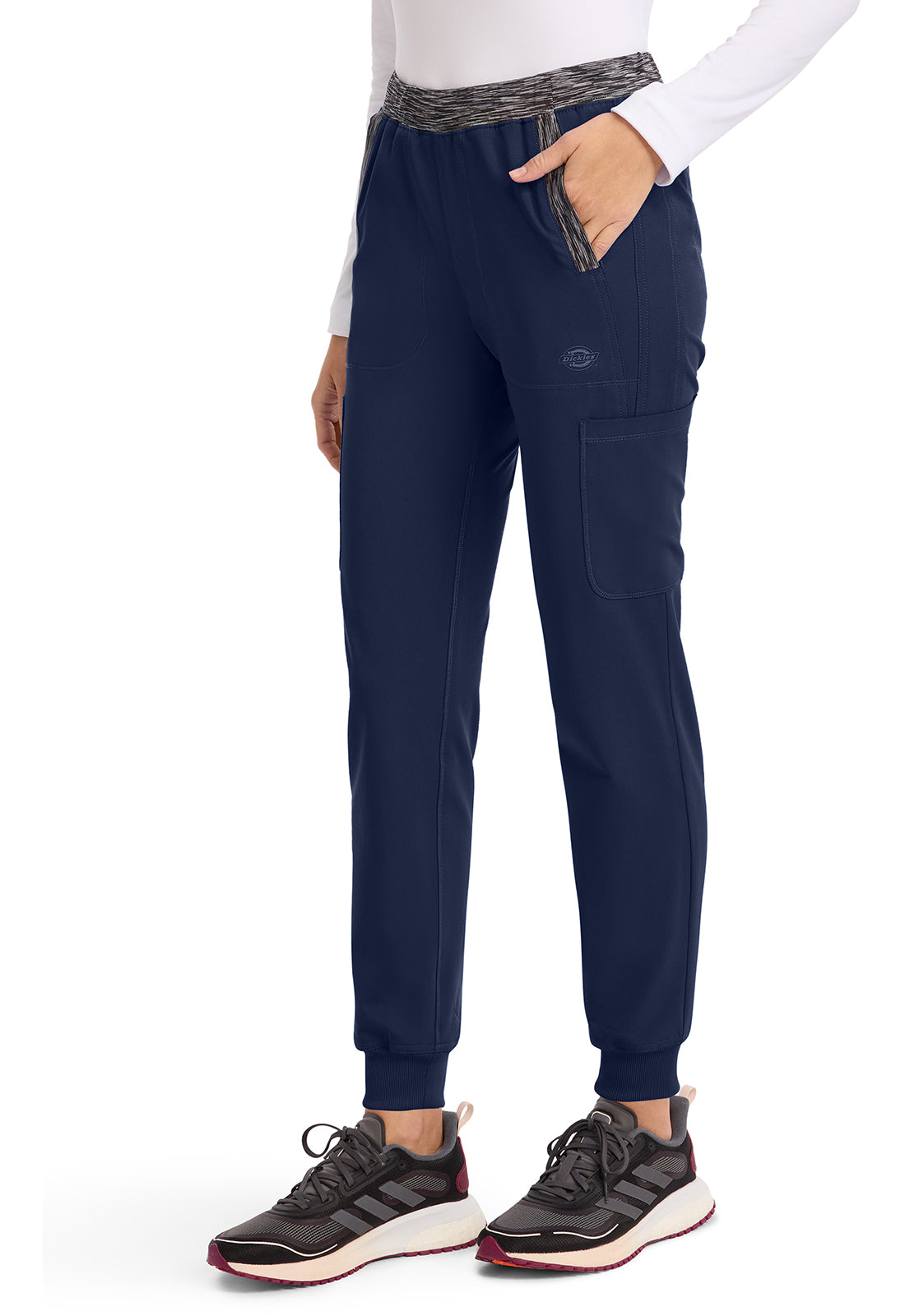 Dynamix DK185 Women's Natural Rise Tapered Leg Jogger Scrub Pants Navy