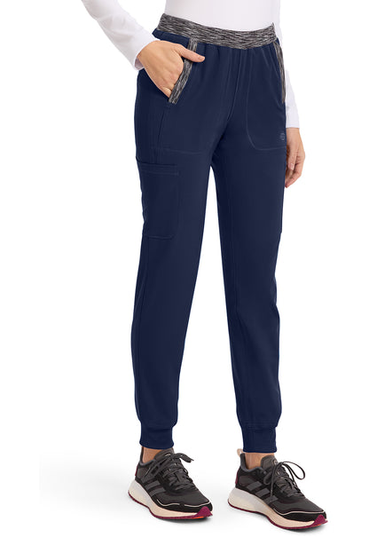 Dynamix DK185 Women's Natural Rise Tapered Leg Jogger Scrub Pants Navy