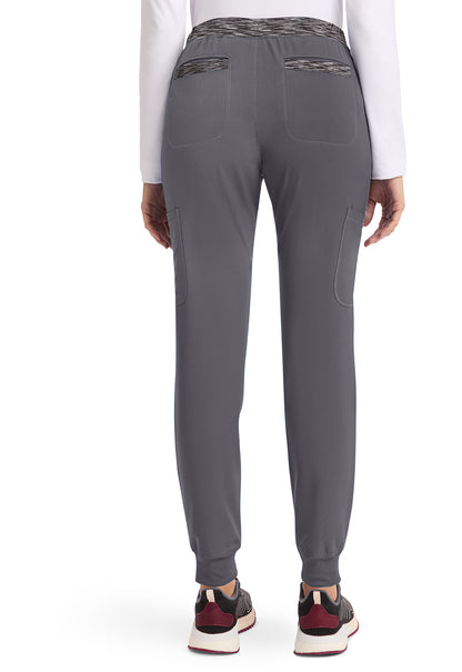 Dynamix DK185 Women's Natural Rise Tapered Leg Jogger Scrub Pants Pewter