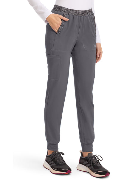Dynamix DK185 Women's Natural Rise Tapered Leg Jogger Scrub Pants Pewter