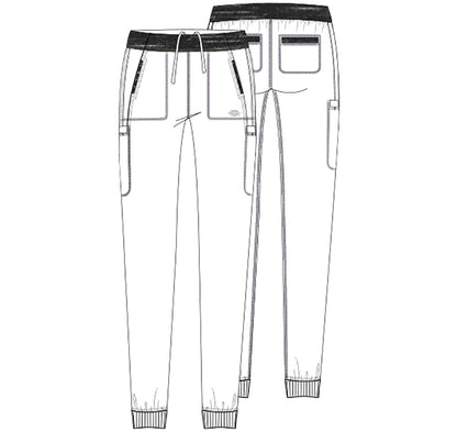 Dynamix DK185 Women's Natural Rise Tapered Leg Jogger Scrub Pants Navy