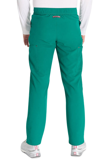 EDS NXT DK216 Men's Mid Rise Zip Fly Straight Leg Pants Hunter Green Model Image Back | Dickies