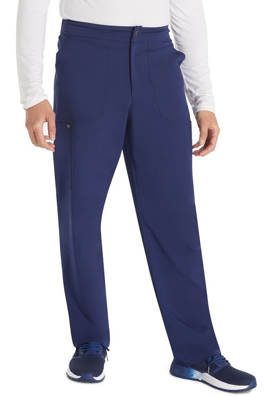 EDS NXT DK216 Men's Mid Rise Zip Fly Straight Leg Pants Navy Model Image Front | Dickies