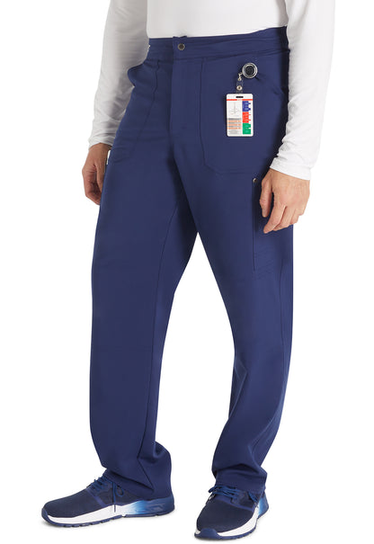 EDS NXT DK216 Men's Mid Rise Zip Fly Straight Leg Pants Navy Model Image Right Side | Dickies