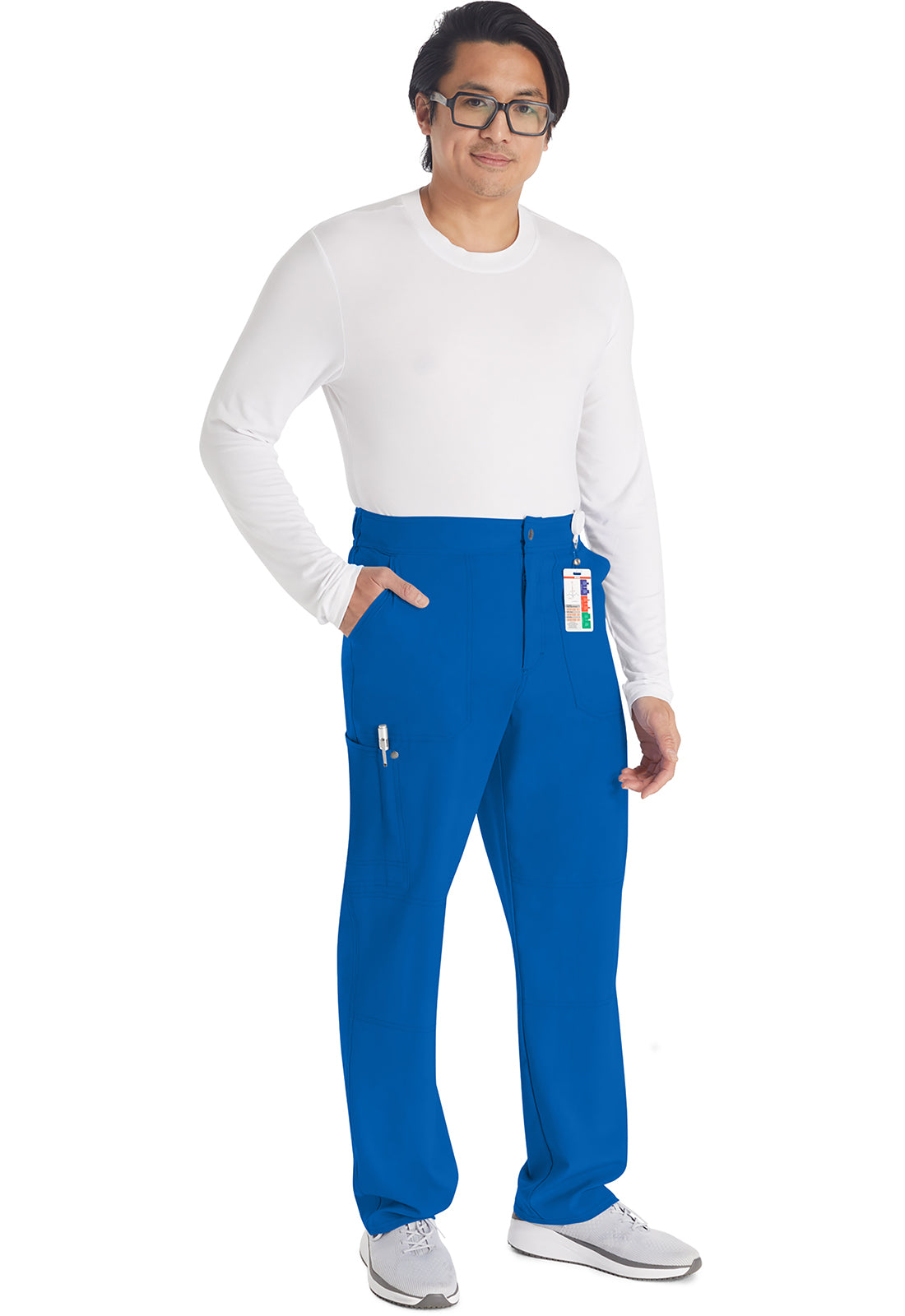 EDS NXT DK216 Men's Mid Rise Zip Fly Straight Leg Pants Royal