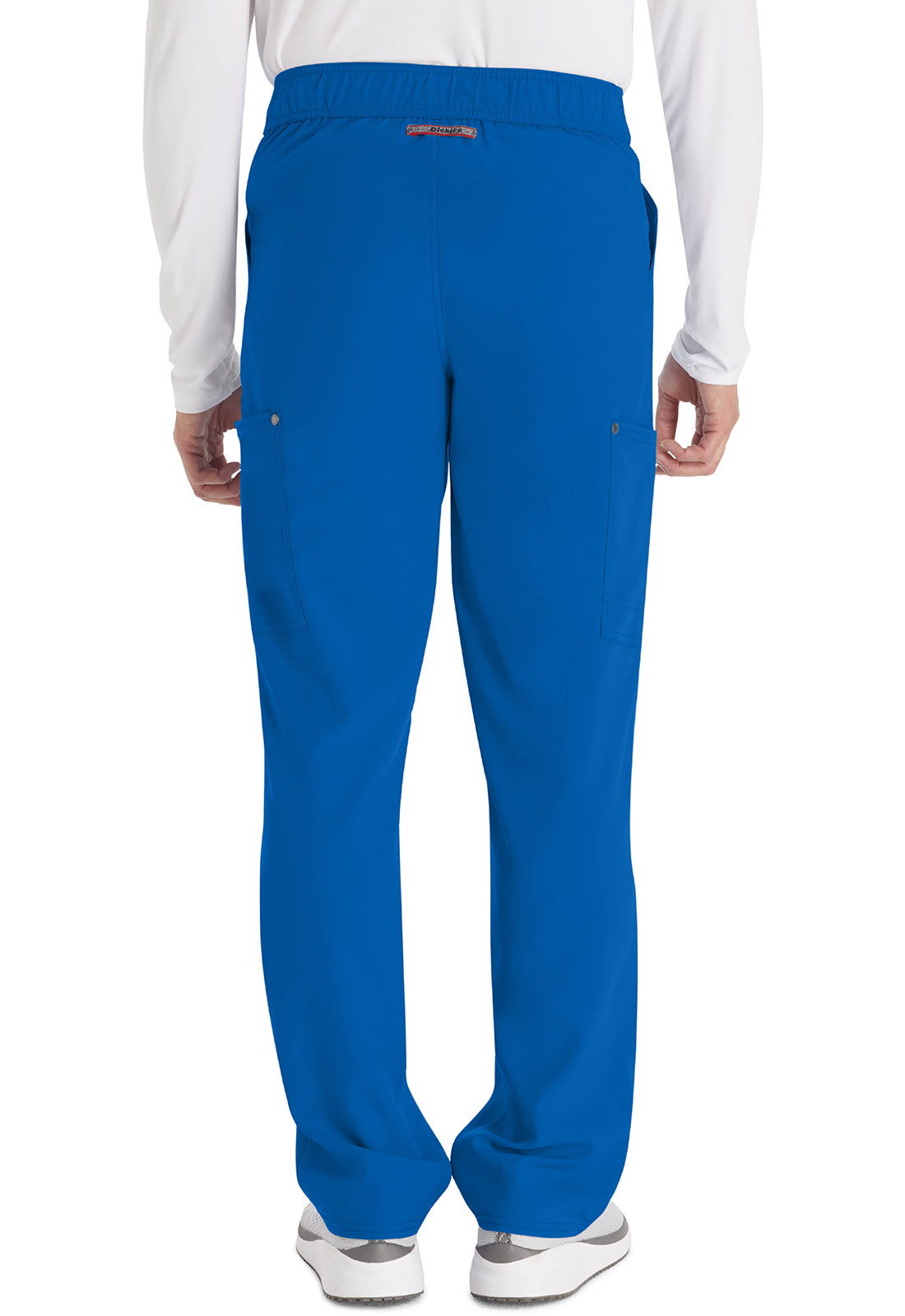 EDS NXT DK216 Men's Mid Rise Zip Fly Straight Leg Pants Royal Model Image Back | Dickies