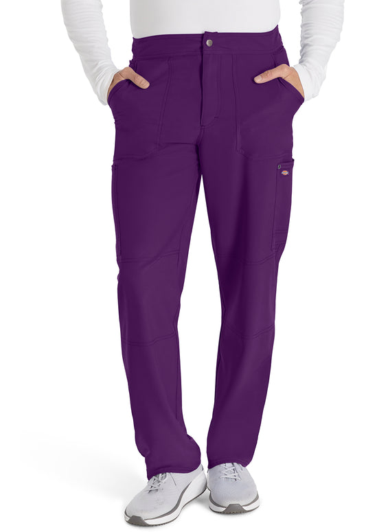 EDS NXT DK216 Men's Mid Rise Zip Fly Straight Leg Pants Eggplant