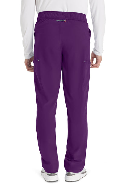 EDS NXT DK216 Men's Mid Rise Zip Fly Straight Leg Pants Eggplant