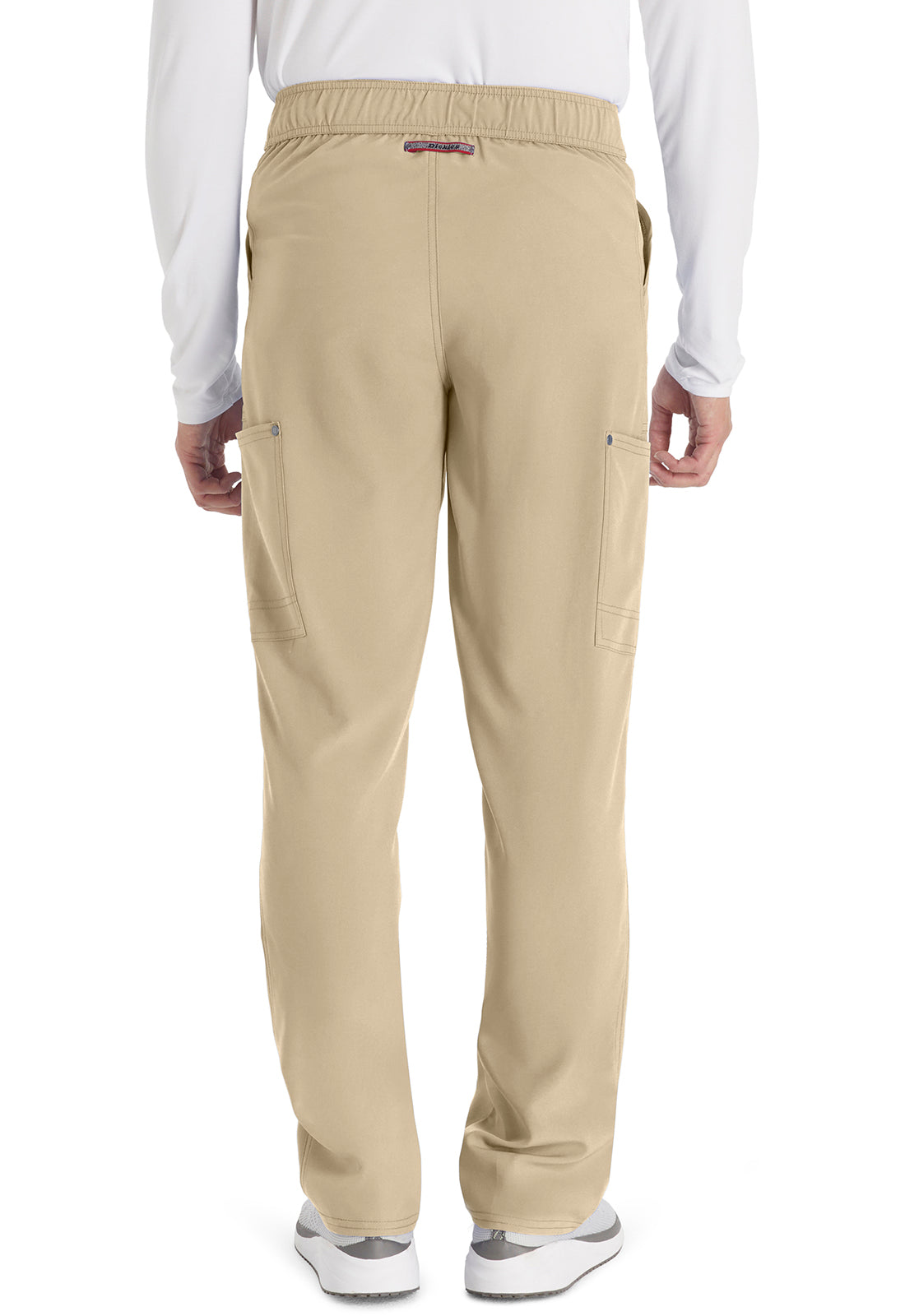 EDS NXT DK216 Men's Mid Rise Zip Fly Straight Leg Pants Khaki