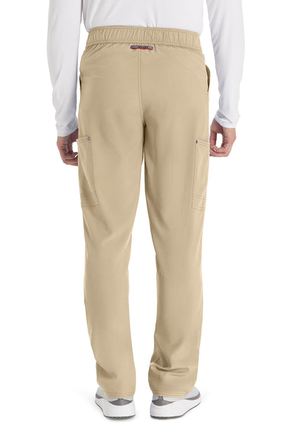 EDS NXT DK216 Men's Mid Rise Zip Fly Straight Leg Pants Khaki