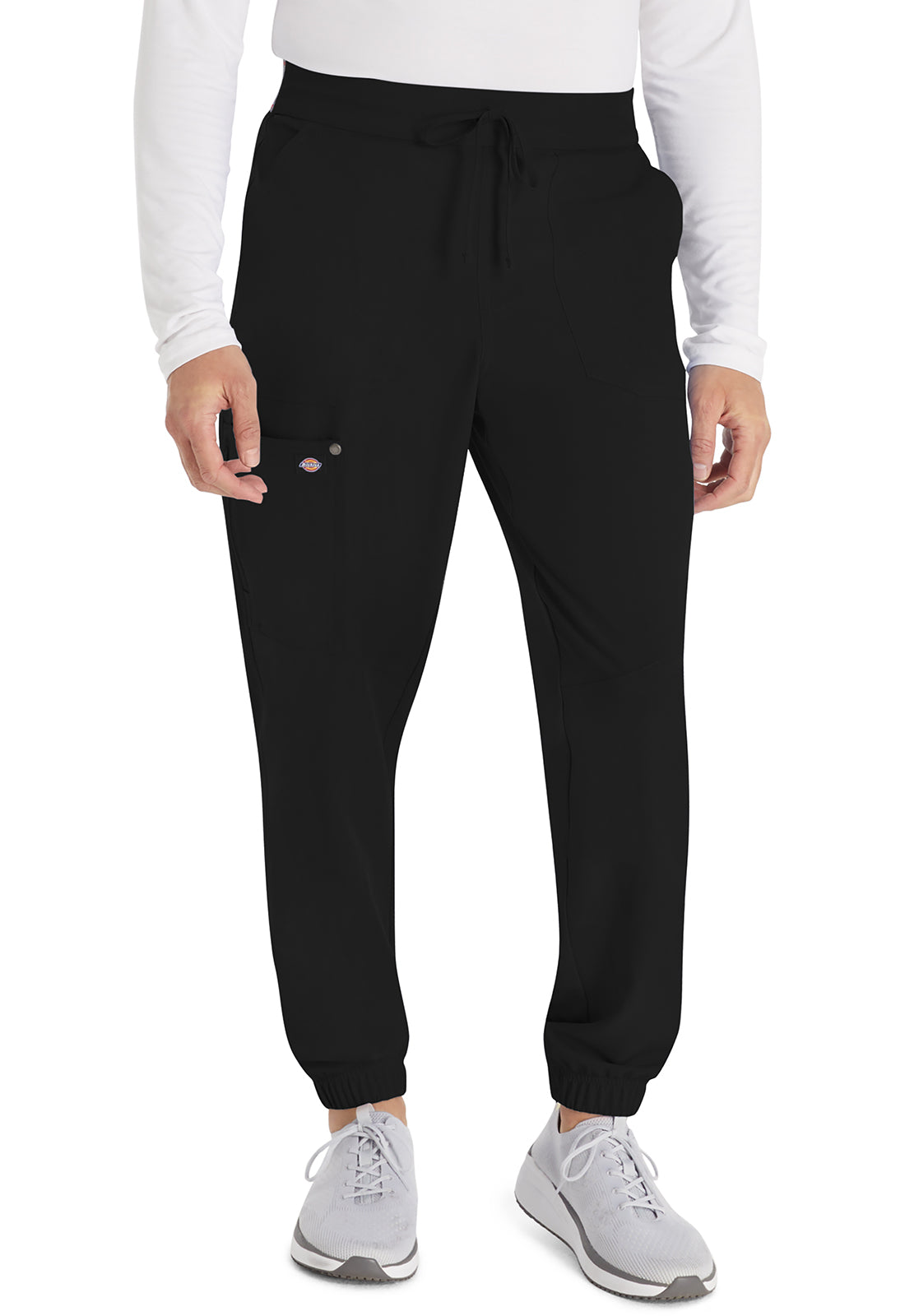 EDS NXT DK217 Men's Mid Rise Jogger Black Model Image Front | Dickies