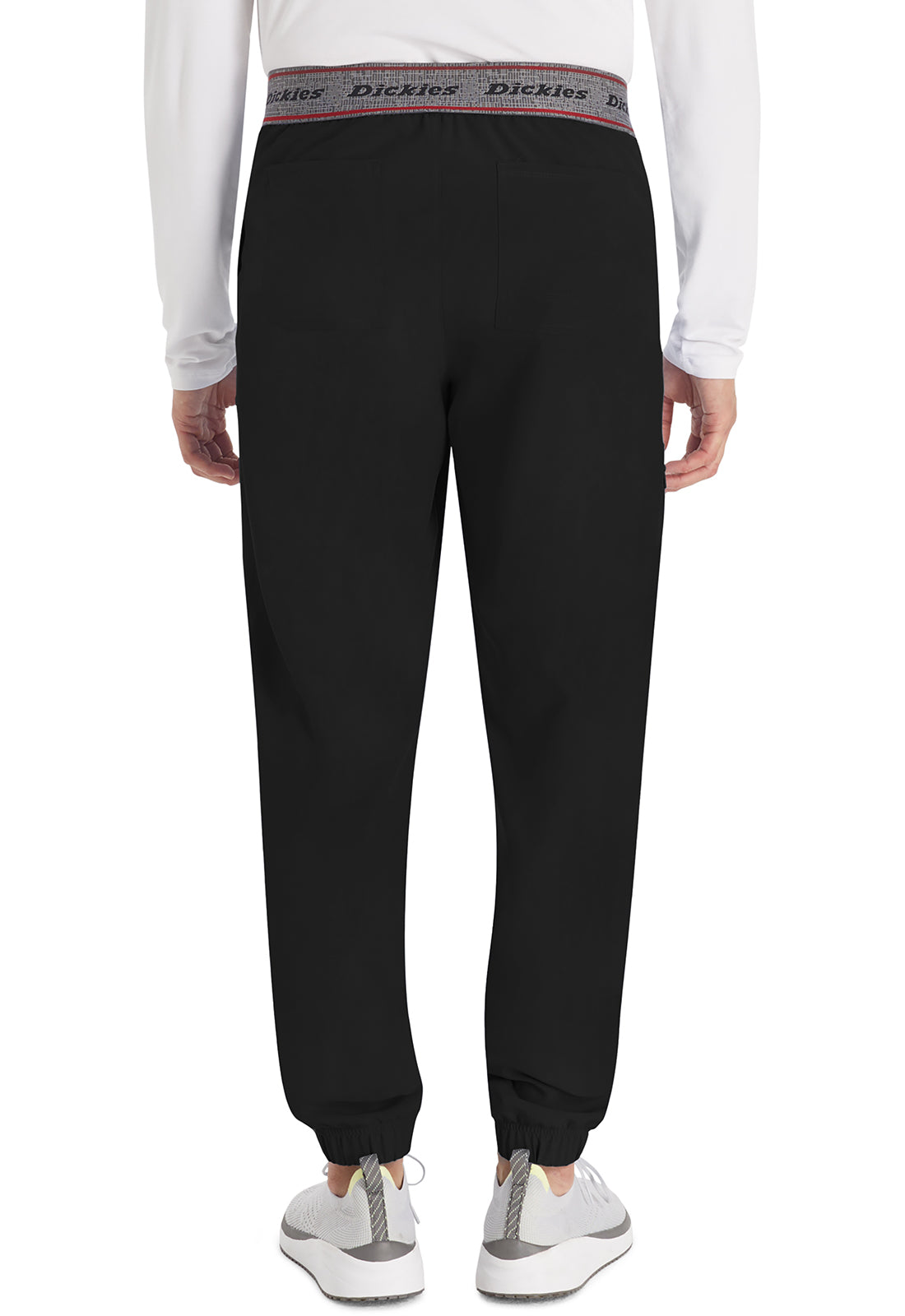 EDS NXT DK217 Men's Mid Rise Jogger Black Model Image Back | Dickies