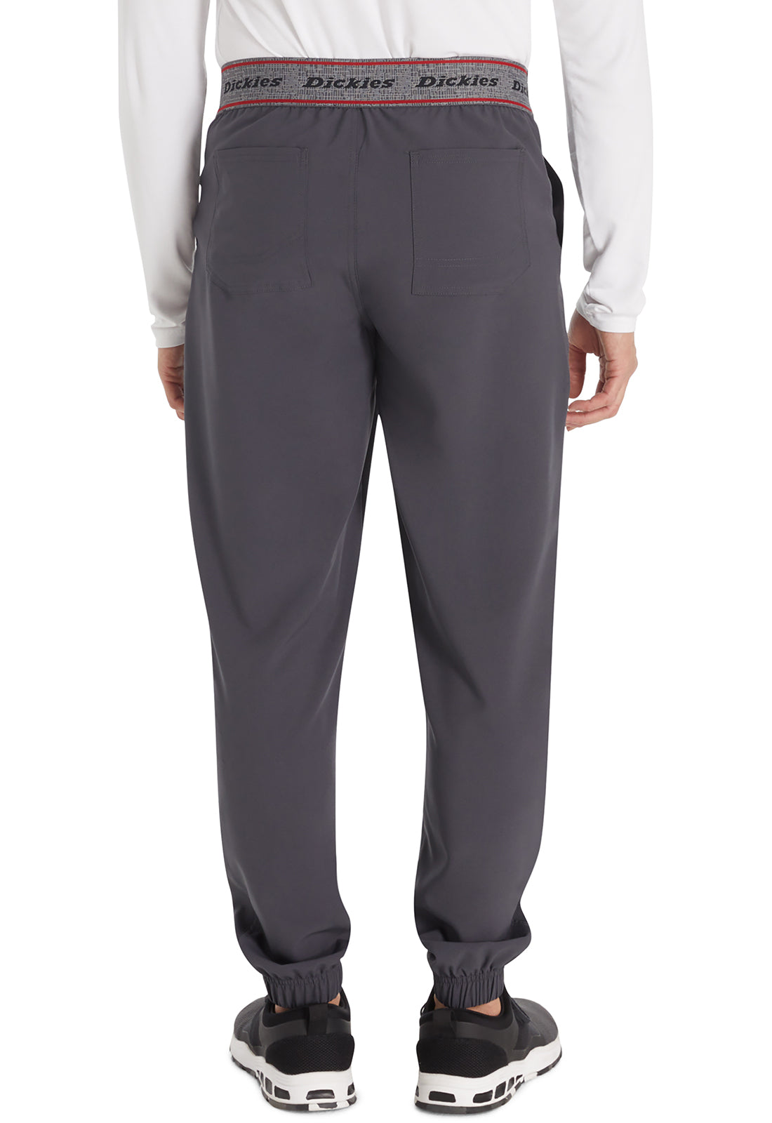 EDS NXT DK217 Men's Mid Rise Jogger Pewter Model Image Back | Dickies