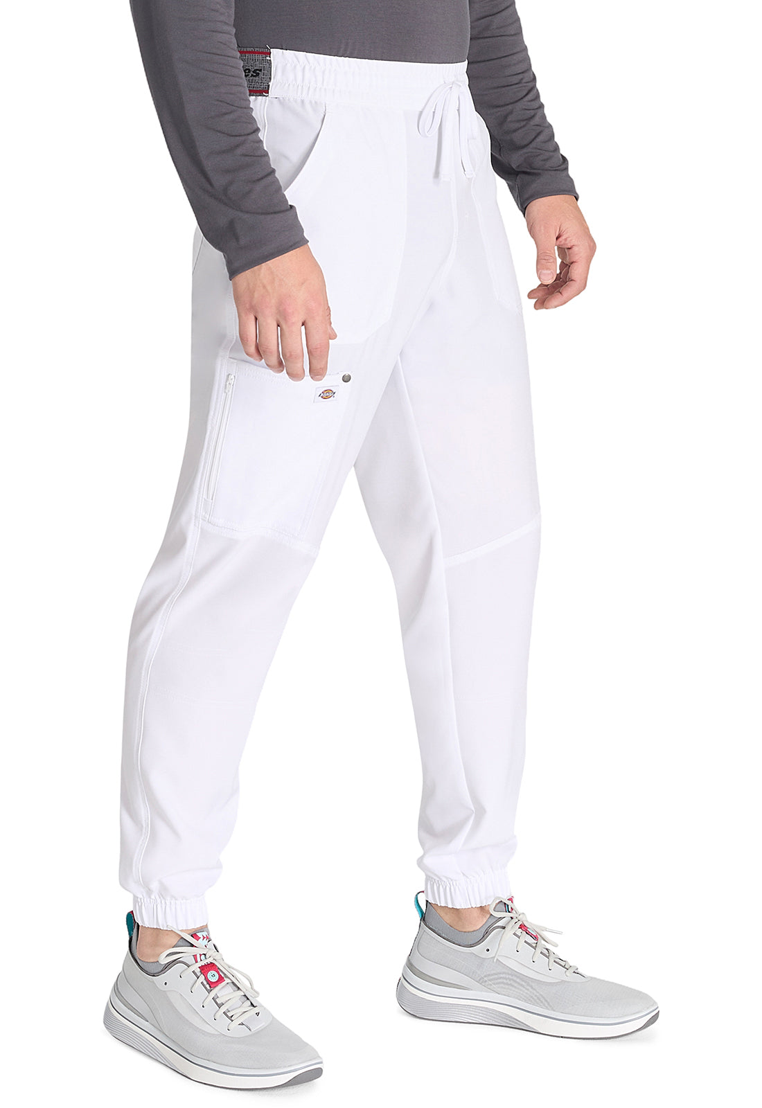 EDS NXT DK217 Men's Mid Rise Jogger White Model Image Left Side | Dickies