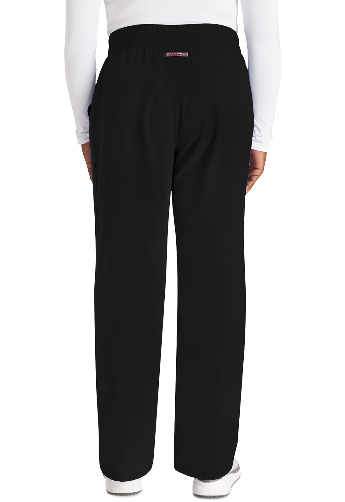 EDS NXT DK219 Mid Rise Zip Fly Wide Leg Cargo Pants Black Model Image Back | Dickies