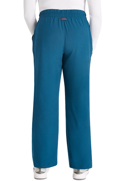 EDS NXT DK219 Mid Rise Zip Fly Wide Leg Cargo Pants Caribbean Blue Model Image Back | Dickies