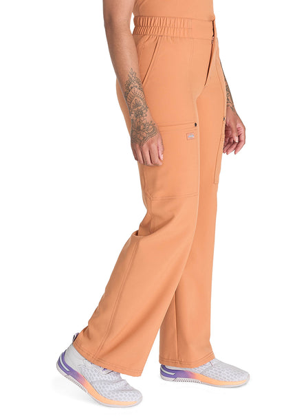 EDS NXT DK219 Mid Rise Zip Fly Wide Leg Cargo Pants Ginger Glow Model Image Left Side | Dickies