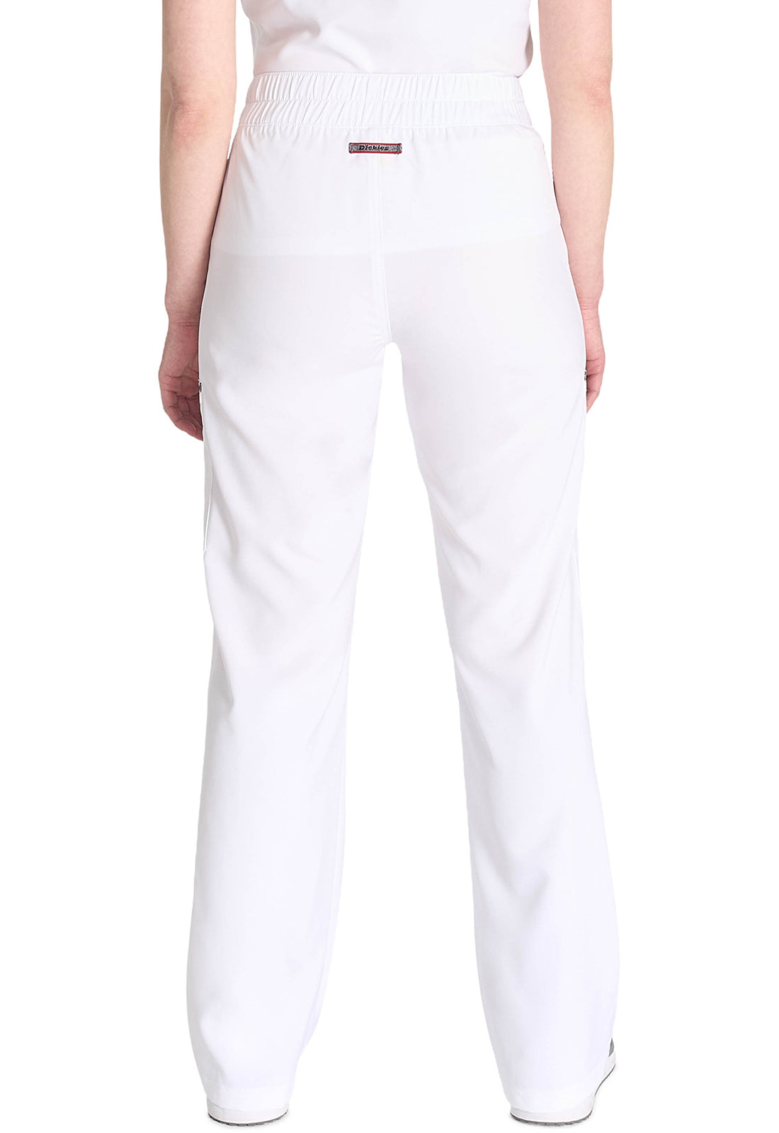 EDS NXT DK219 Mid Rise Zip Fly Wide Leg Cargo Pants White Model Image Back | Dickies