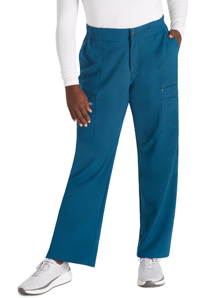 EDS NXT DK219 Mid Rise Zip Fly Wide Leg Cargo Pants Caribbean Blue