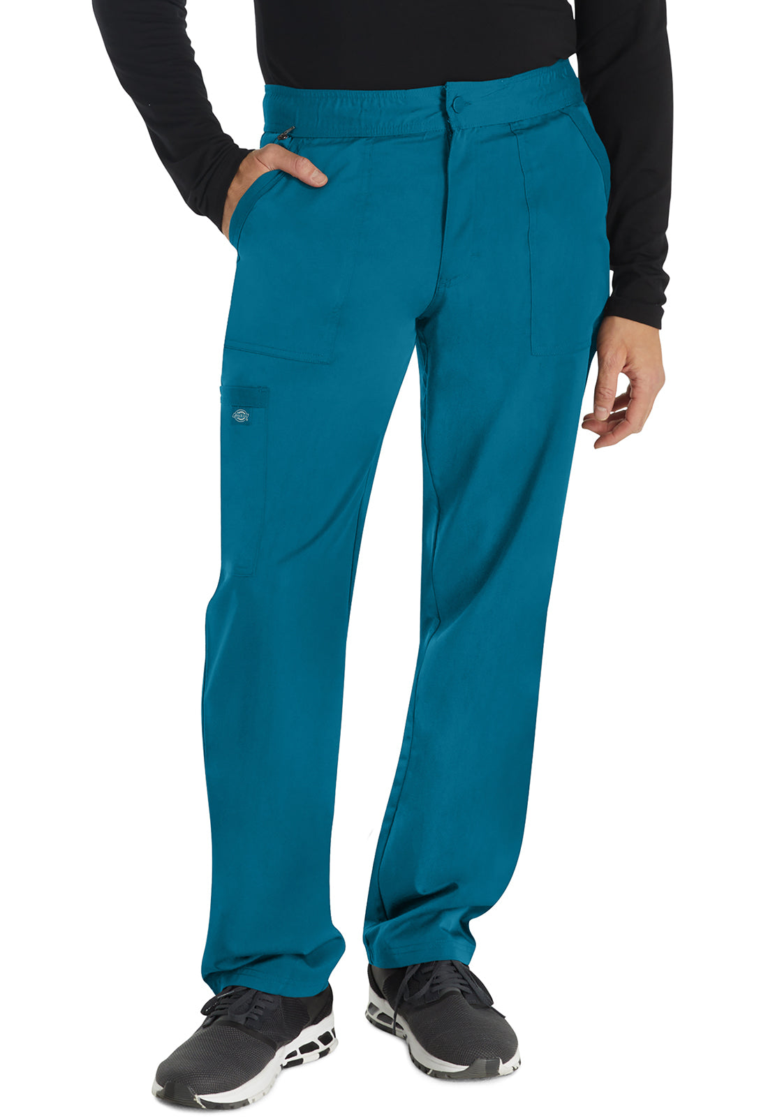 Balance DK220 Men's Mid Rise Straight Leg Pants Caribbean Blue Model Image Front | Dickies