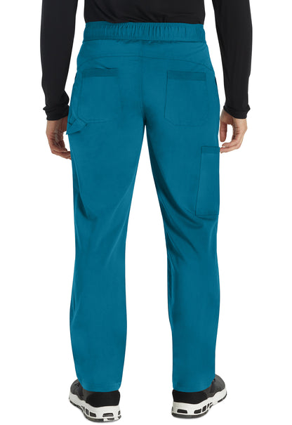 Balance DK220 Men's Mid Rise Straight Leg Pants Caribbean Blue Model Image Back | Dickies