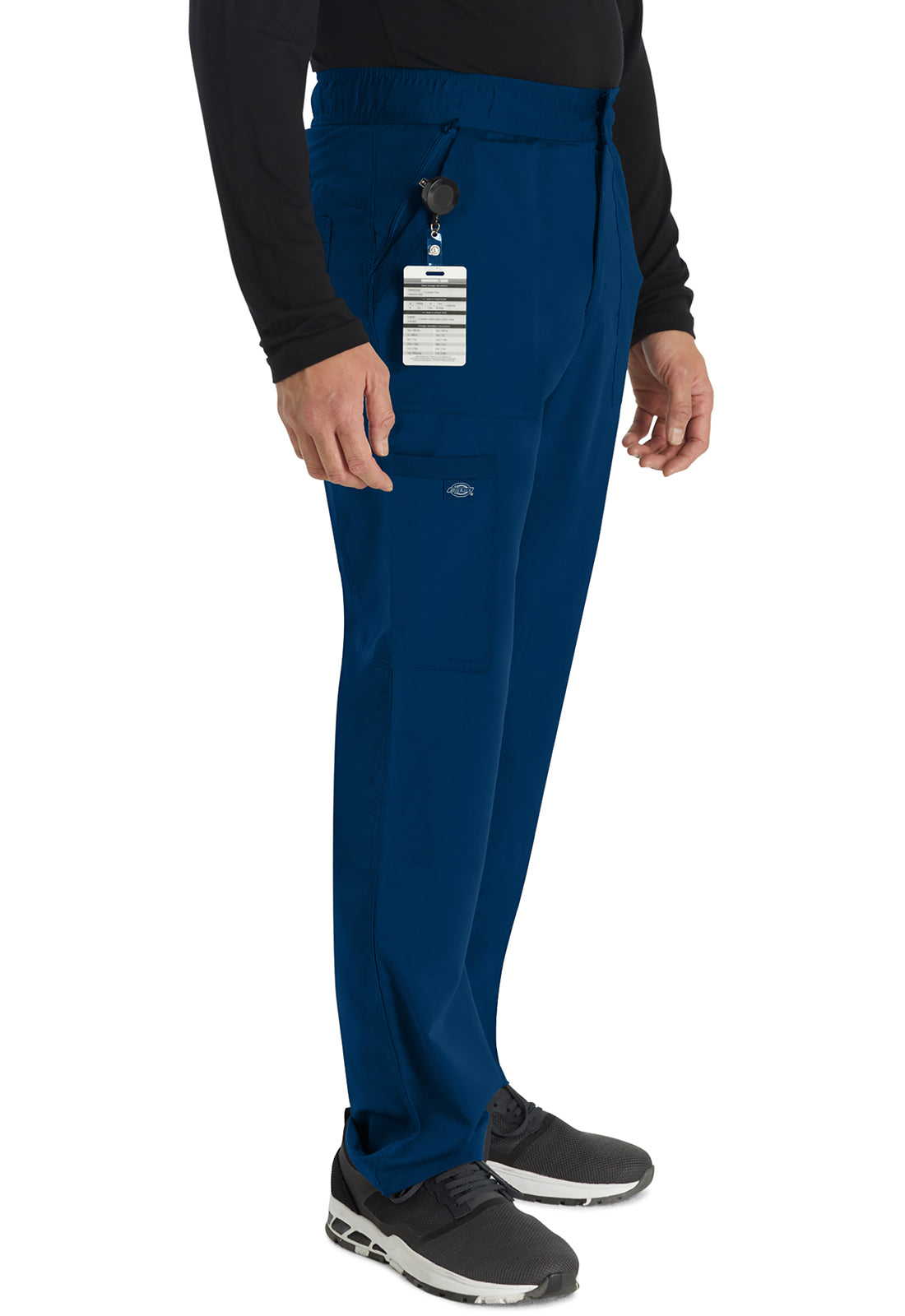 Balance DK220 Men's Mid Rise Straight Leg Pants Navy Model Image Left Side | Dickies