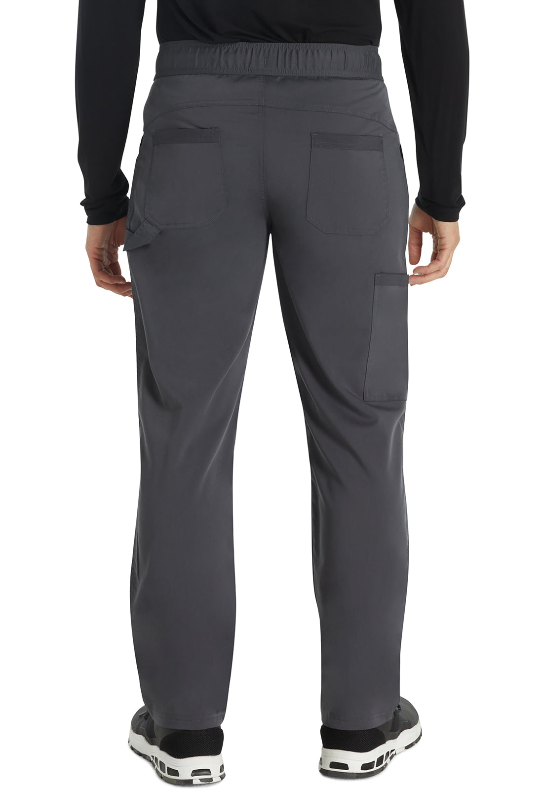 Balance DK220 Men's Mid Rise Straight Leg Pants Pewter Model Image Back | Dickies