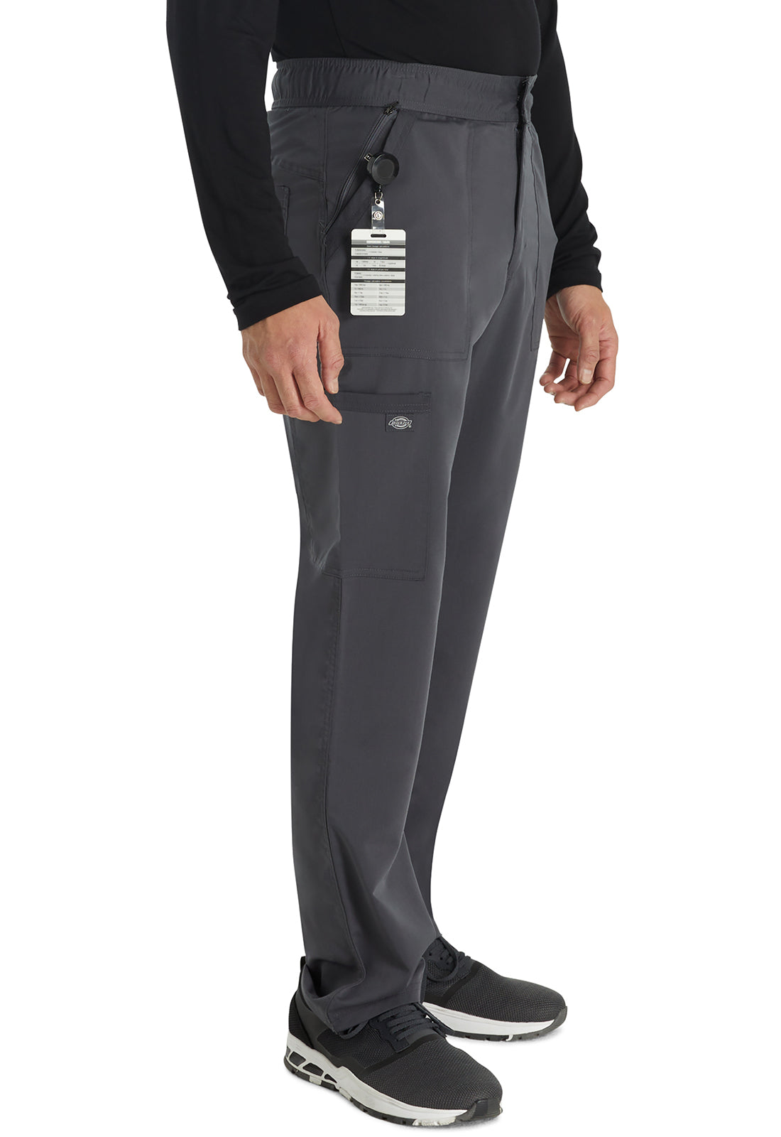 Balance DK220 Men's Mid Rise Straight Leg Pants Pewter Model Image Left Side | Dickies