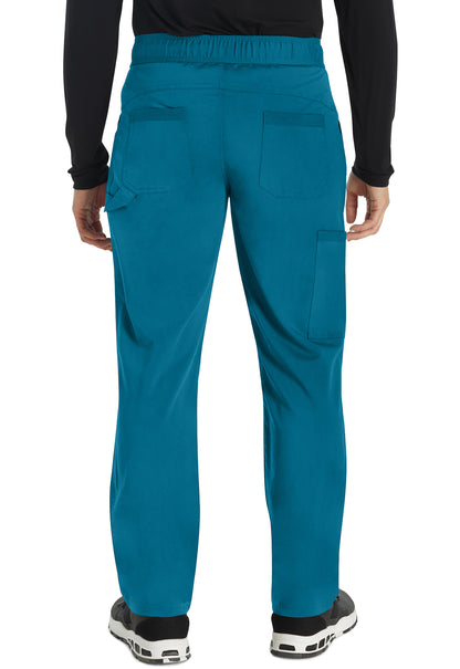 Balance DK220 Men's Mid Rise Straight Leg Scrub Pants Caribbean Blue