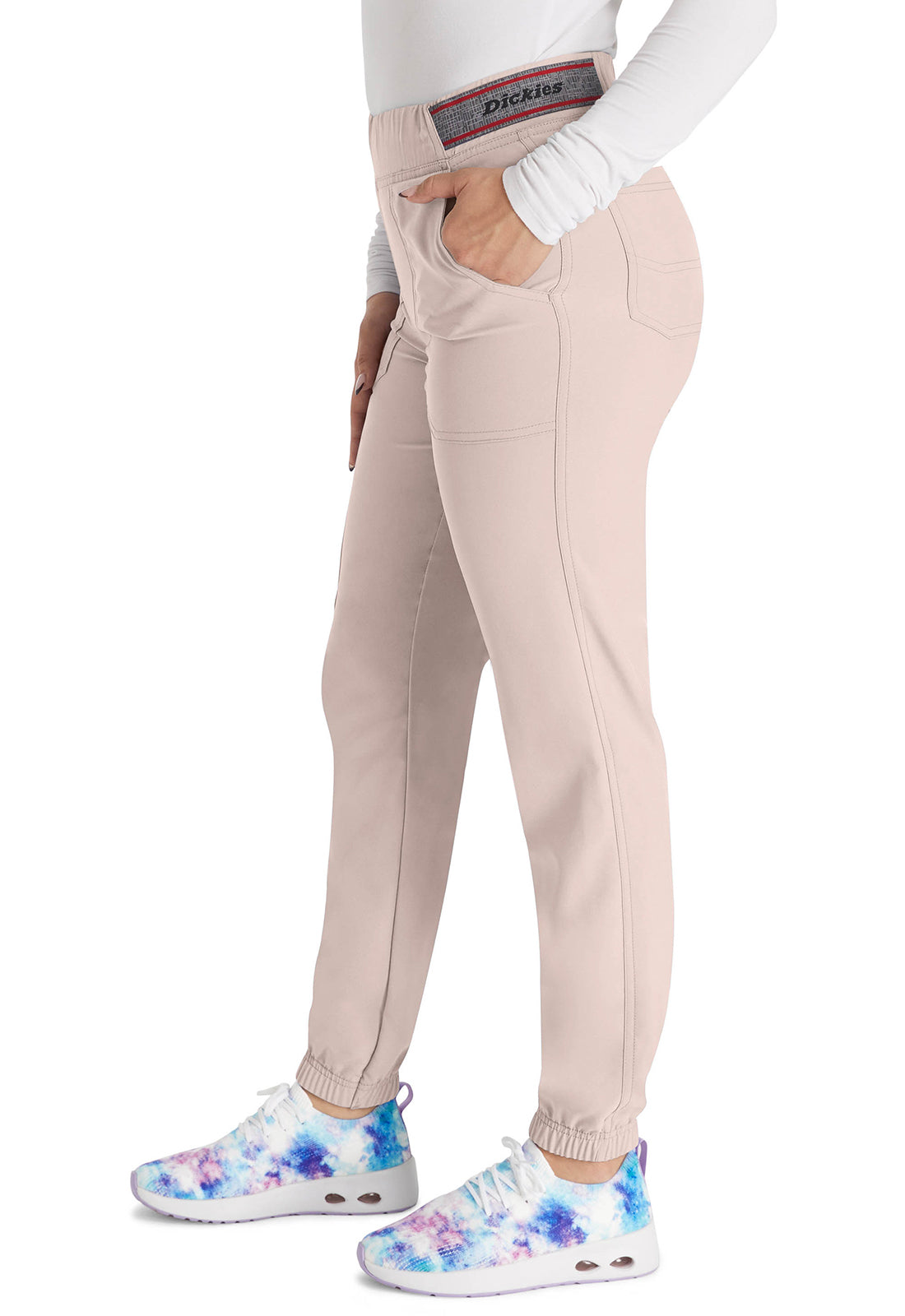 EDS NXT DK221 Mid Rise Jogger Canyon Rose Model Image Right Side | Dickies