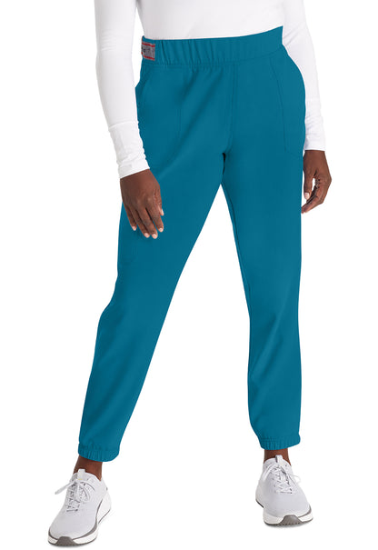 EDS NXT DK221 Mid Rise Jogger Caribbean Blue Model Image Front | Dickies