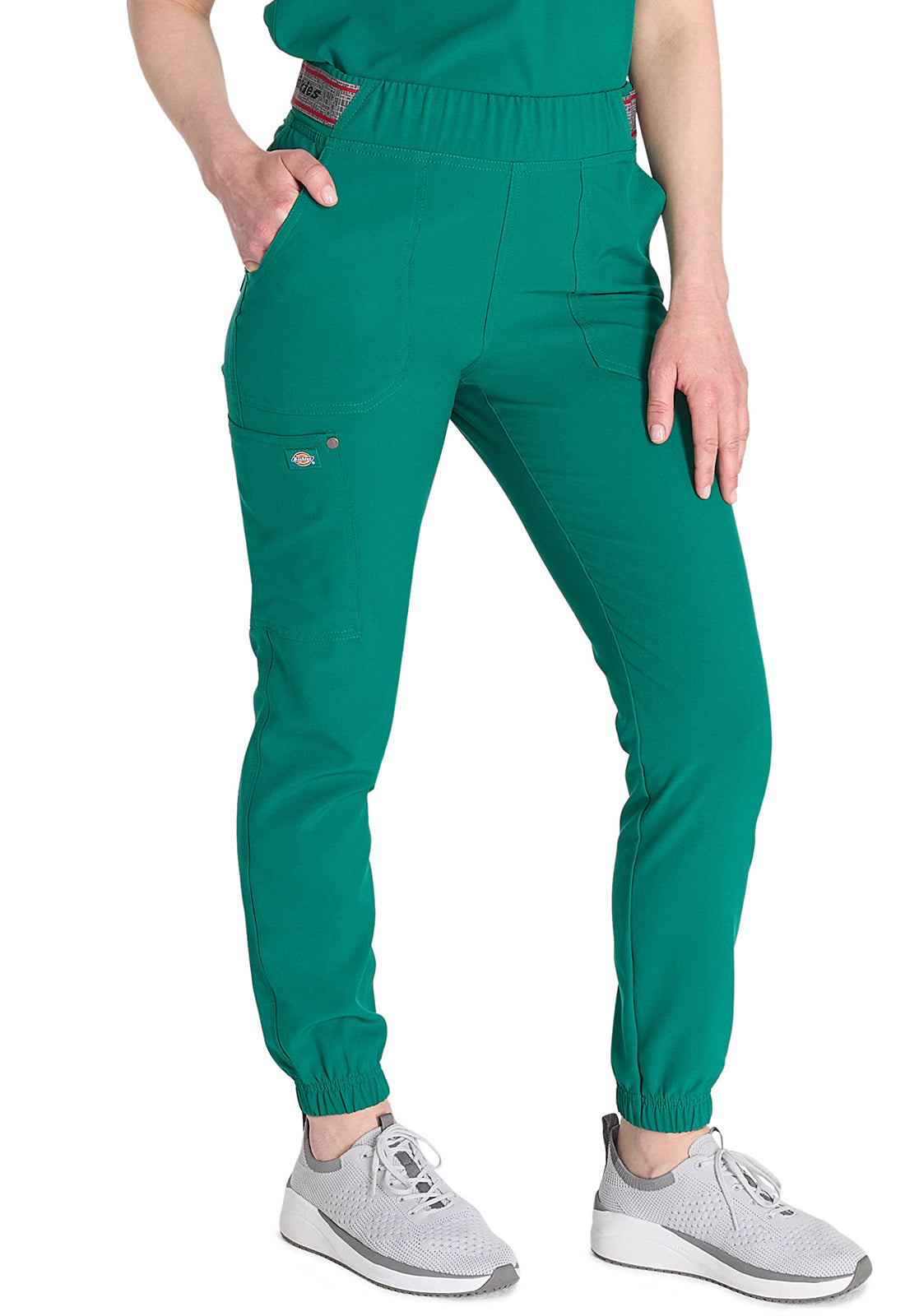 EDS NXT DK221 Mid Rise Jogger Hunter Green Model Image Left Side | Dickies