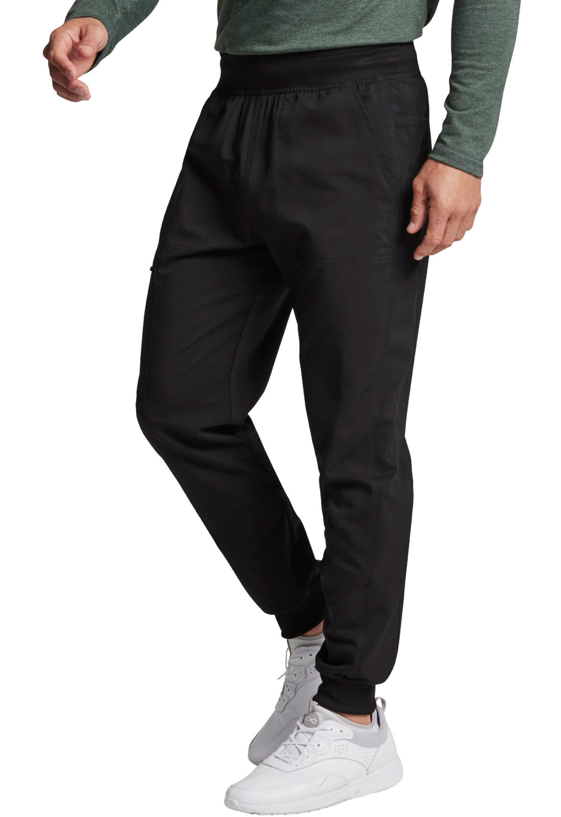 Balance DK224 Men's Mid Rise Jogger Black Model Image Right Side | Dickies