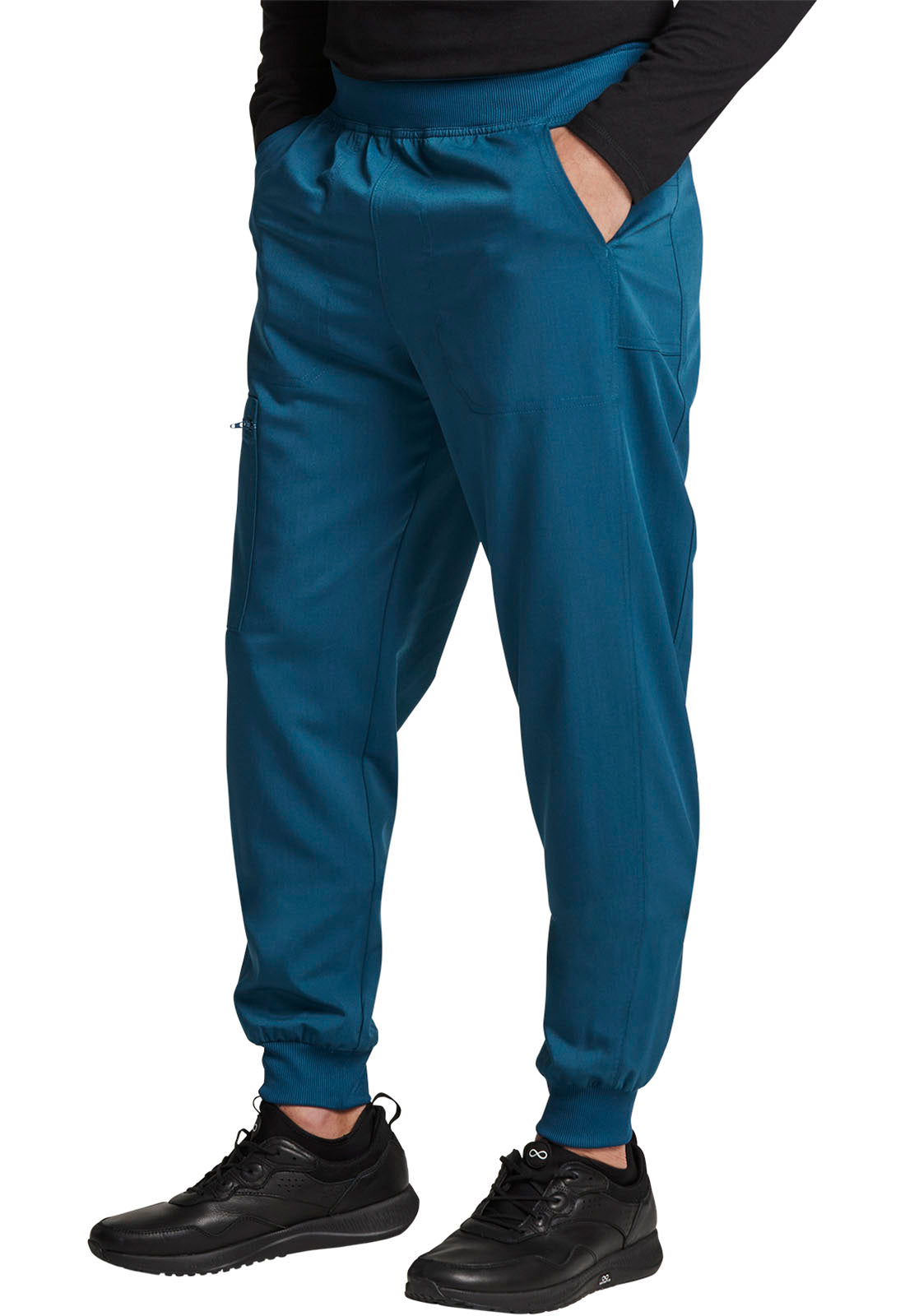 Balance DK224 Men's Mid Rise Jogger Caribbean Blue Model Image Right Side | Dickies