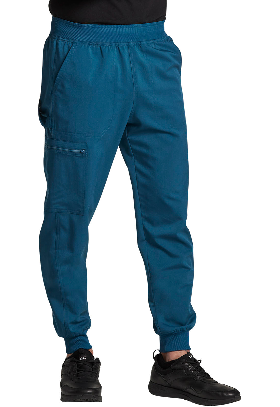 Balance DK224 Men's Mid Rise Jogger Caribbean Blue Model Image Left Side | Dickies