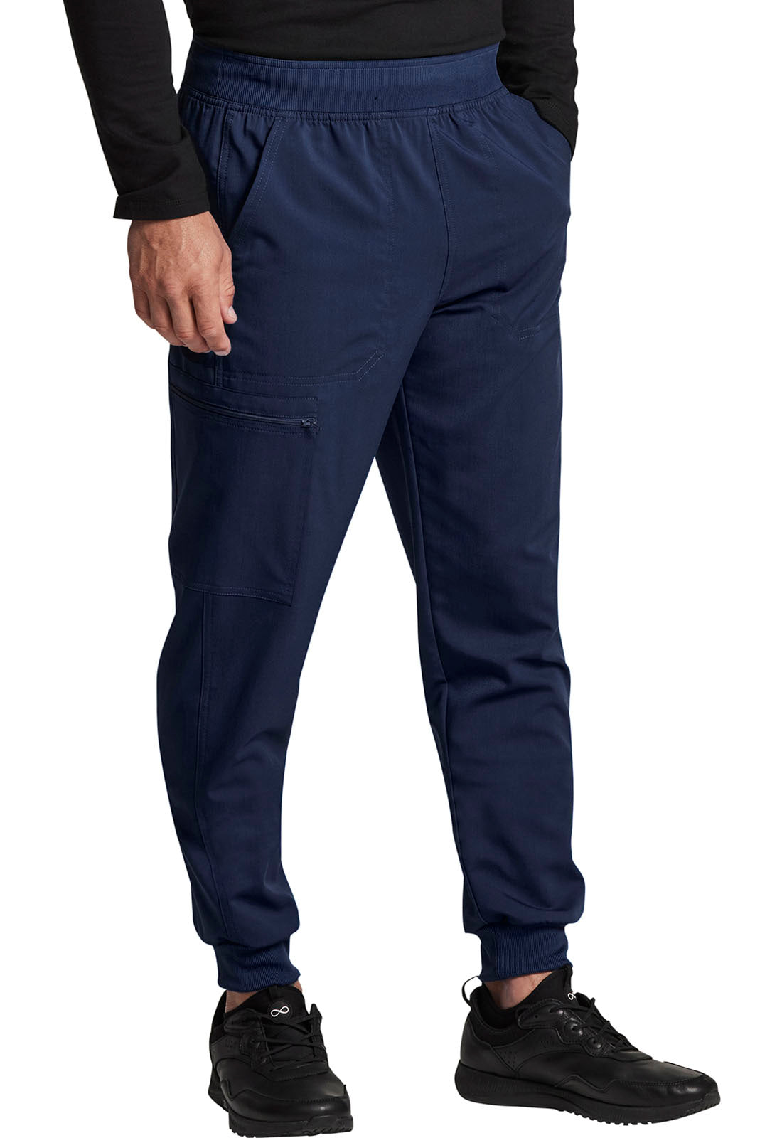 Balance DK224 Men's Mid Rise Jogger Navy Model Image Left Side | Dickies