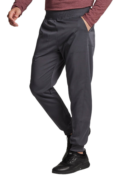 Balance DK224 Men's Mid Rise Jogger Pewter Model Image Right Side | Dickies