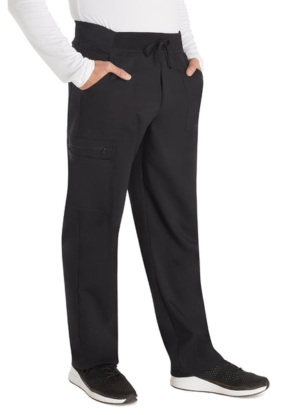 Balance DK270 Men's Mid Rise Zip Fly Straight Leg Pants Black Model Image Left Side | Dickies